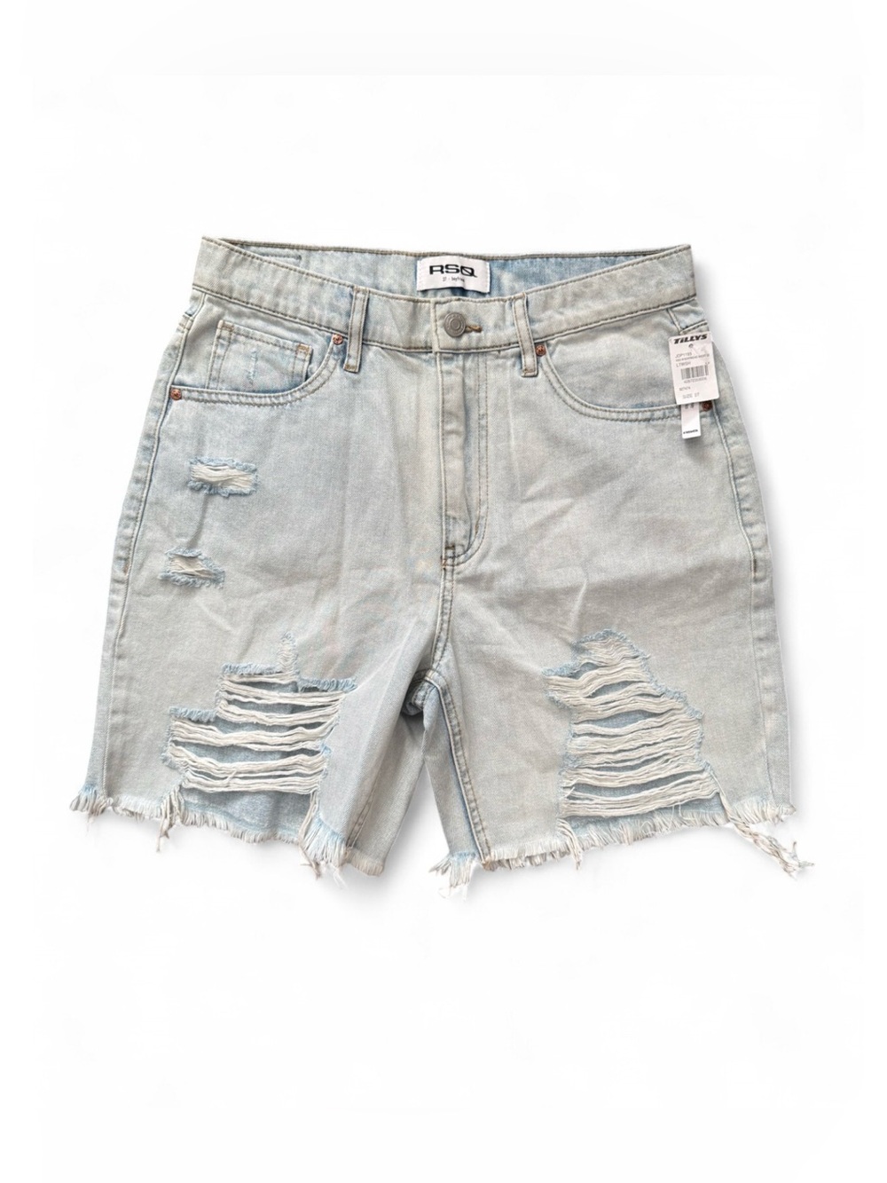 RSQ Light Wash Boyfriend Shorts